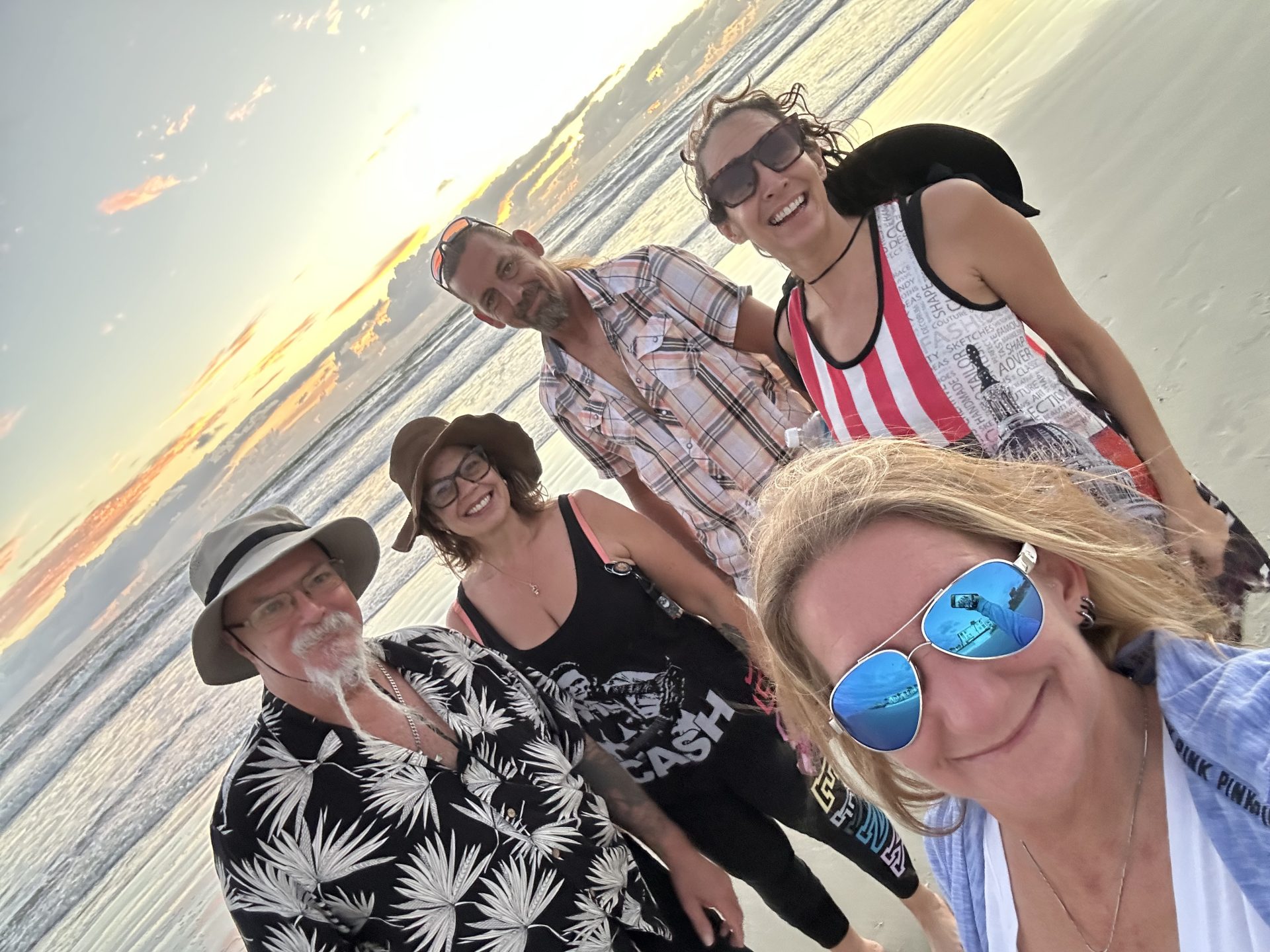 Sunrise with friends on the beach