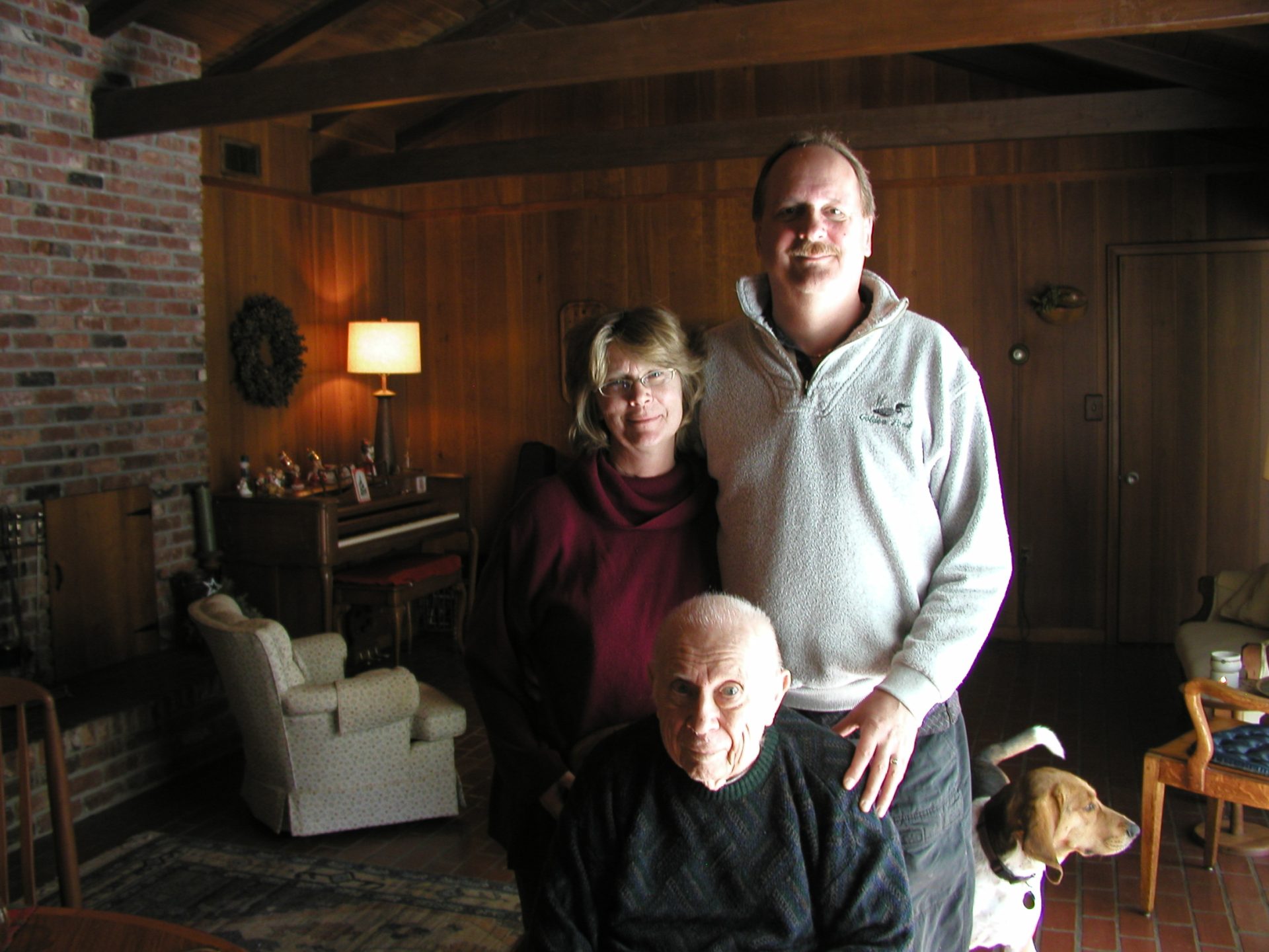 Jan. 1,2001 One of Taylor and Priscilla's lovely Christmas trees. Taylor and Priscilla with Her Dad, Dr. Shirley and a bit of Clarence