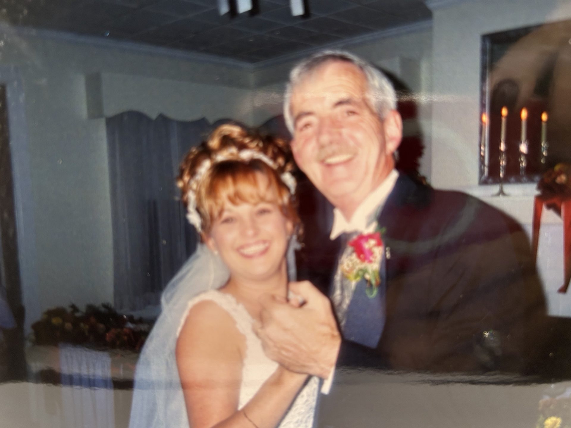 My wedding day. Uncle Gary walked my down the aisle because he was very , very special to me and will always be in my heart.