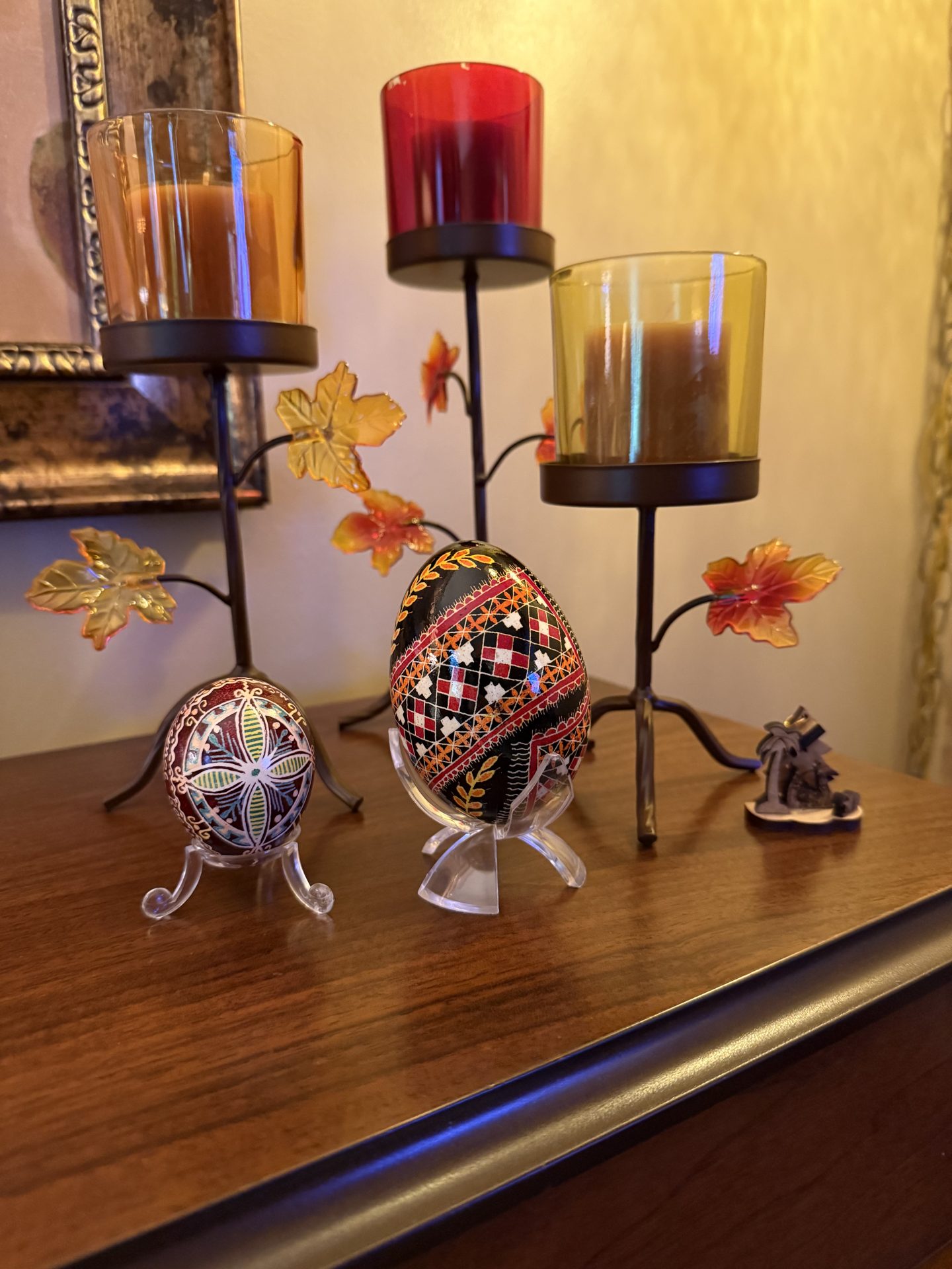 Two eggs wonderfully colored by Gary.