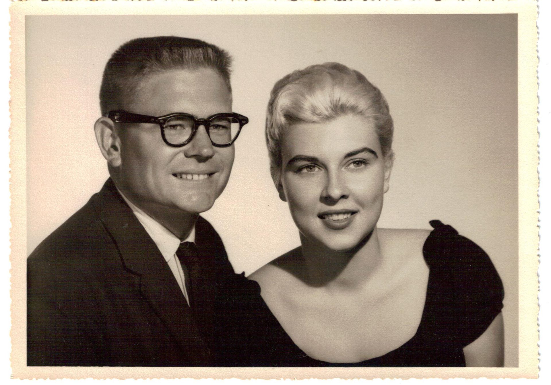 Nancy and Don's wedding portrait.  When they lived in Del Mar, CA she used to be confused for Kim Novak.