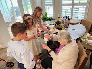 Rosemary & great grandchildren craft activities