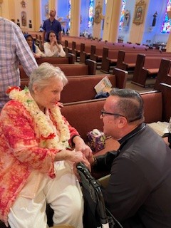 Rosemary blessed by Father Edgar