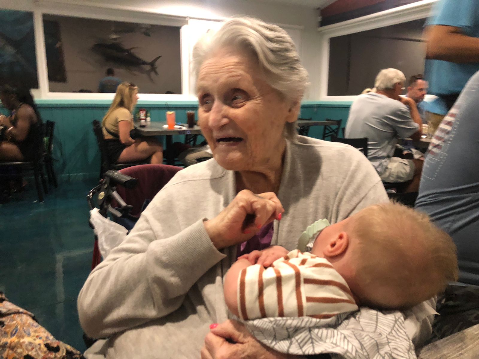 Rosemary with great grandson Nathaniel