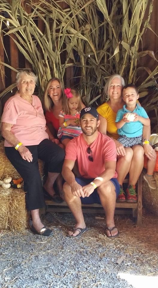 Rosemary - pumpkin farm with granddaughter Regina, grand son n law Antonio, and great grandchildren, Grace, Elias, Noah