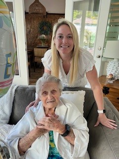 Rosemary with grand-daughter and God-daughter Megan