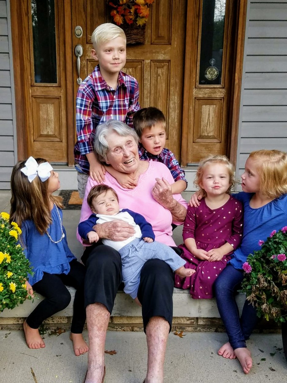 Rosemary with Greatgrandchildren Millers & Kassars