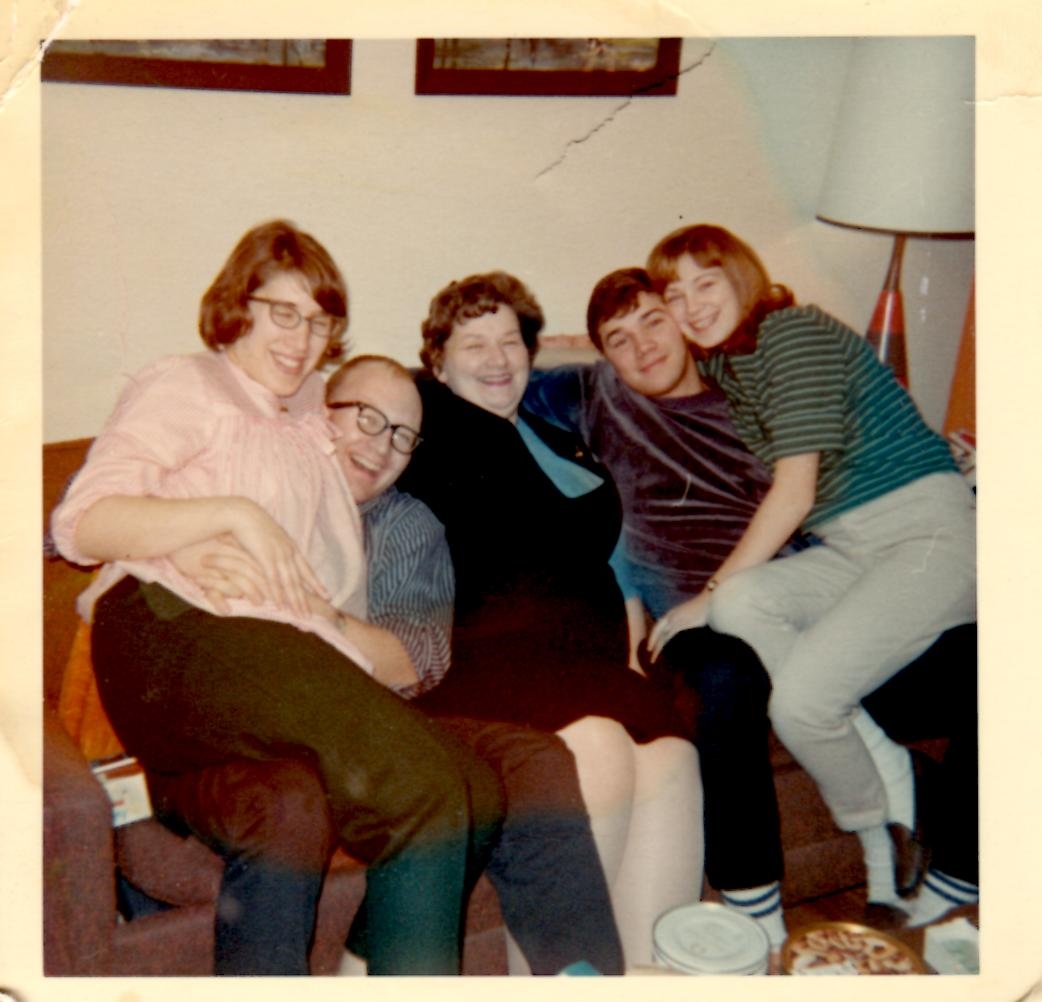 My Uncle Jon in 1965 .  Left to right:  His Sister (My Mom), Donna; my Dad, Dave; Jon and Donna's Mother, Dorotha, and of course, Jon and Merilee.