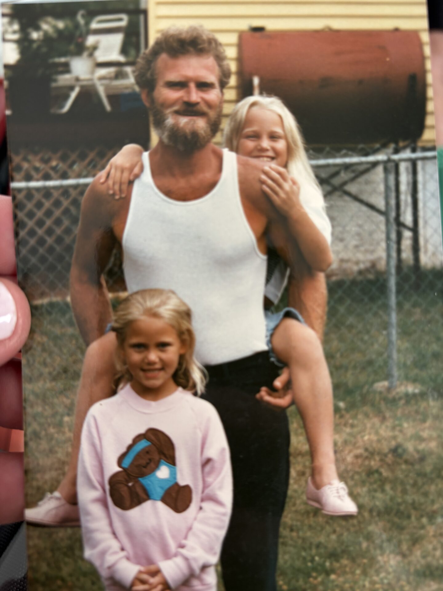 Dad, Megan and Mandy