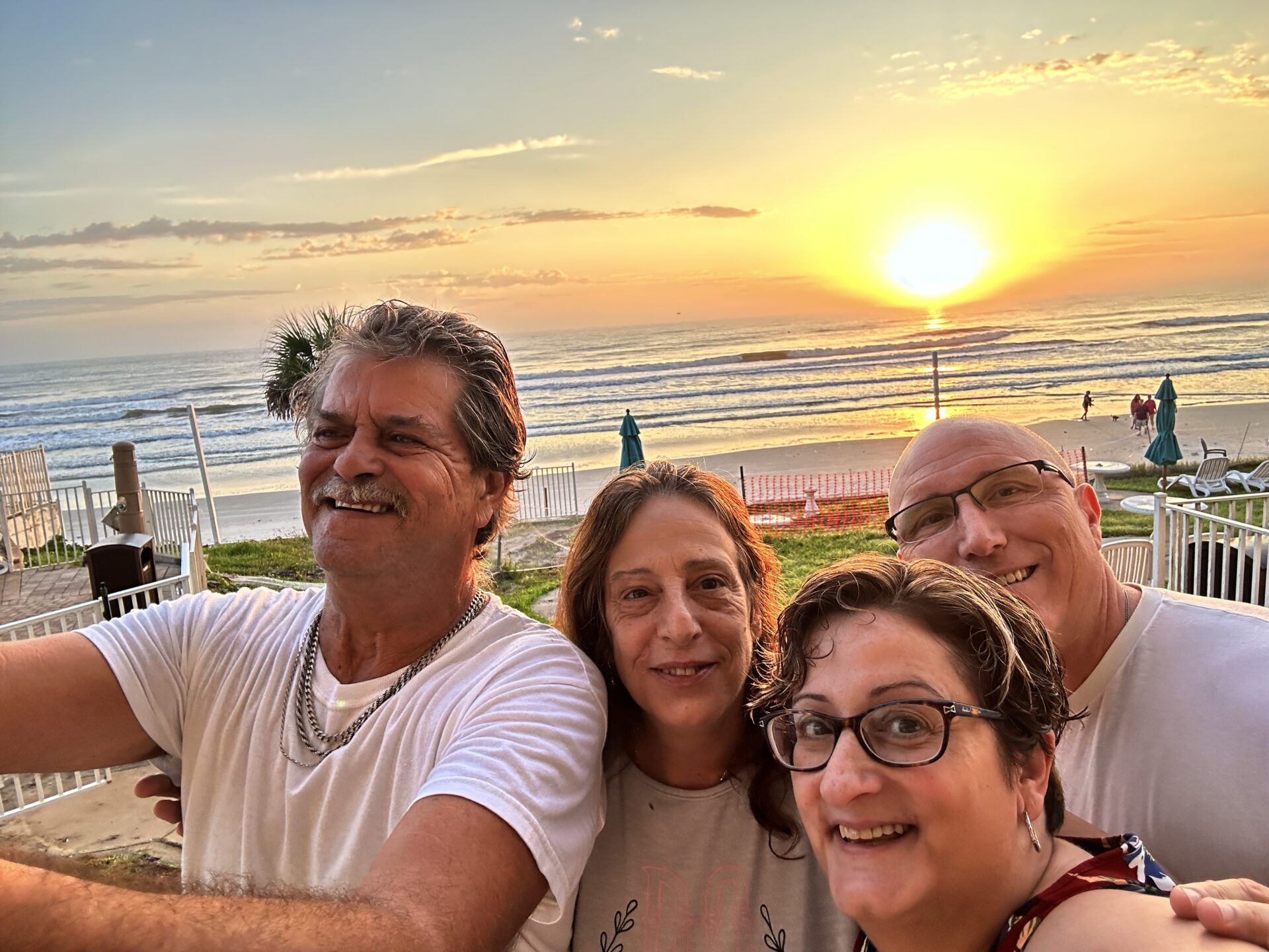 Watching the sunrise in Daytona Beach. I will cherish the memories we made there.