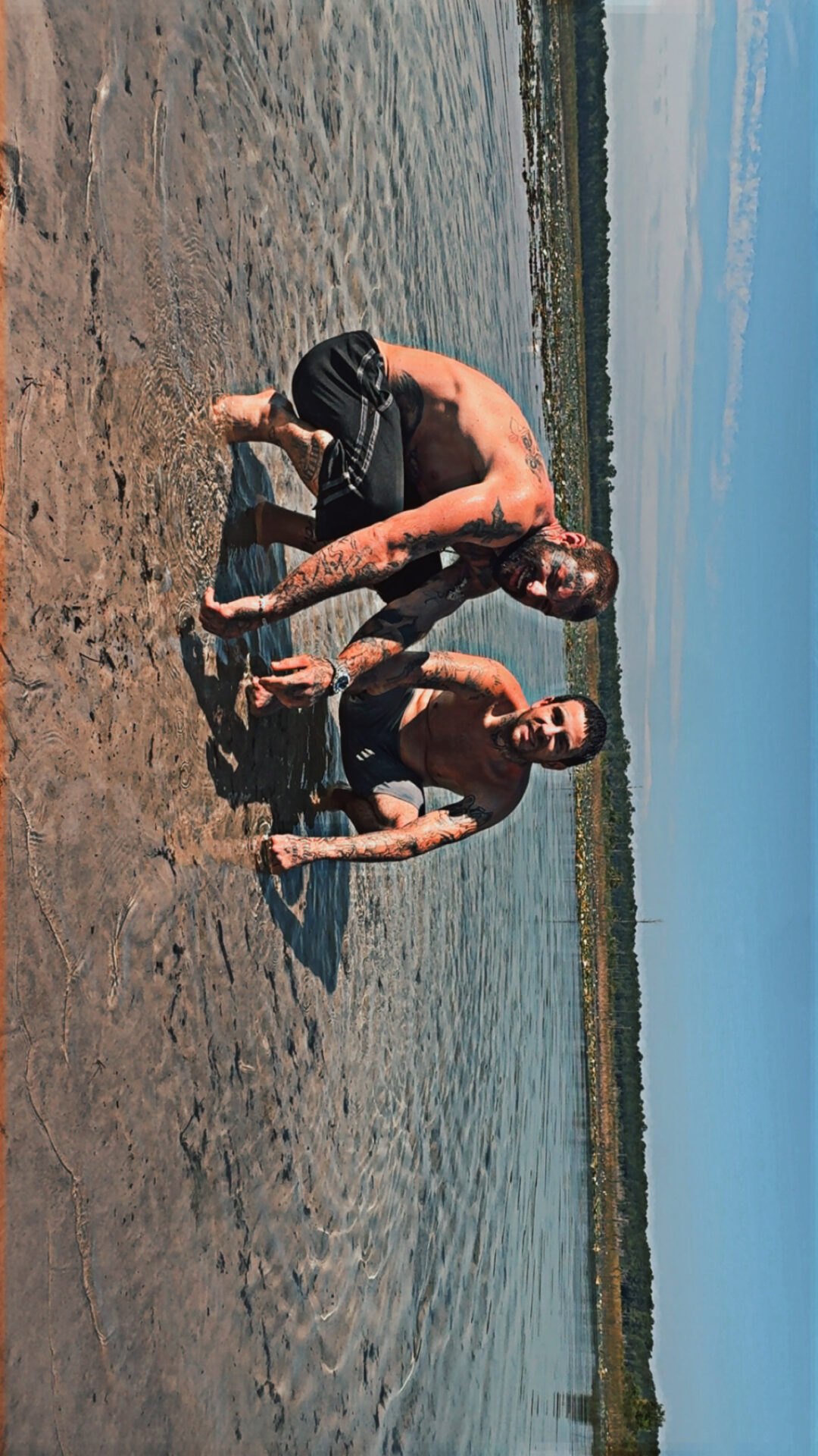 Just me and my brother have a day at the lake.