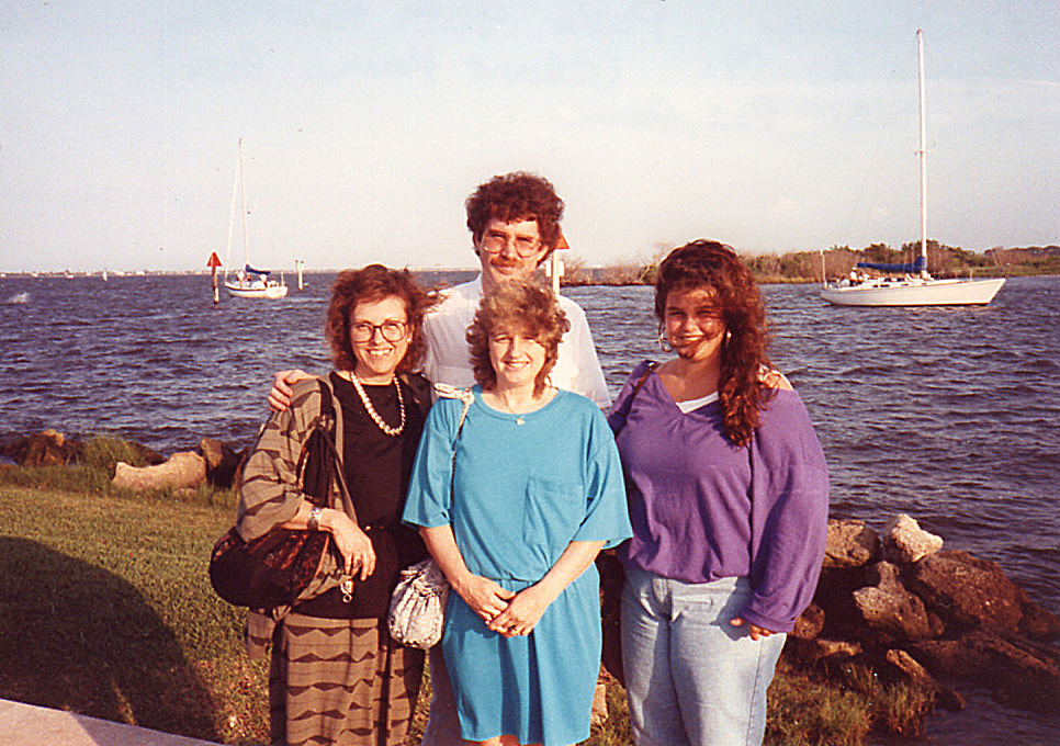 Pats 40th birthday with me, Aunt Georgie, and daughter Pam