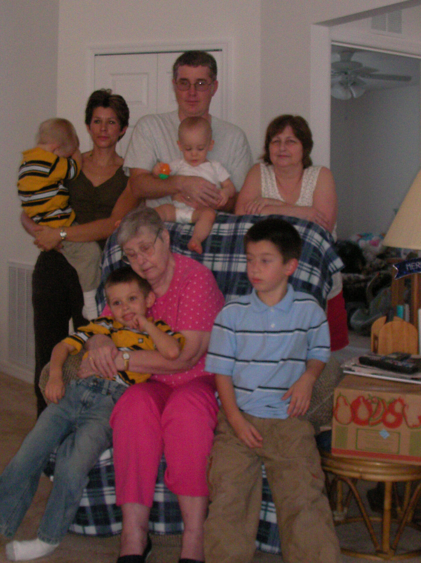 Pat with her mother Dorothy, me, Ethan and the avelli's - Colleen, Daniel, Jake, and Tom
