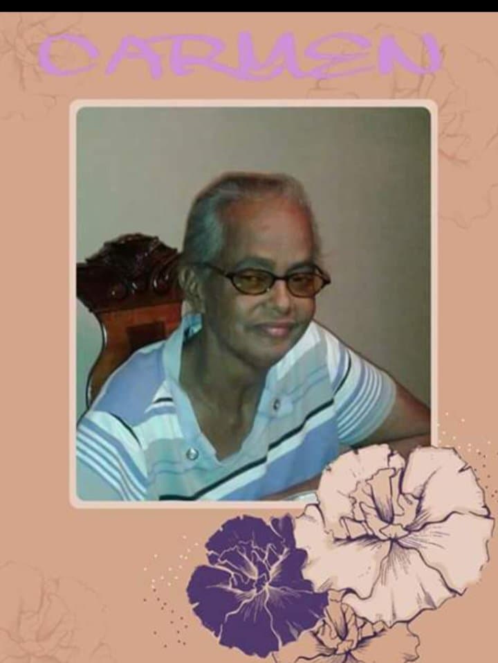 My beautiful aunt Carmen on her  vacation in Florida  always smiling she could brighten your day with her contagious laughter