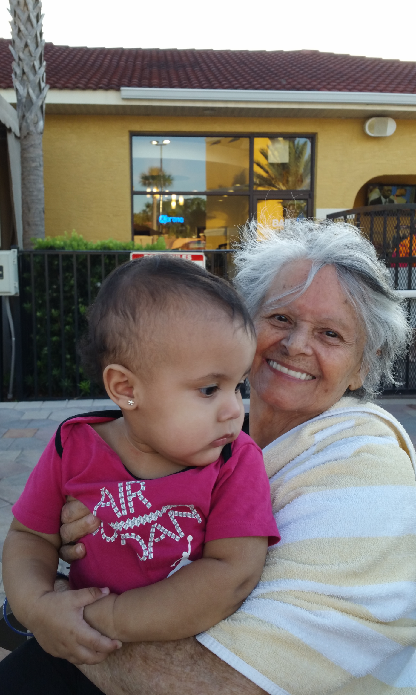 Lucy with great-granddaughter Amaya