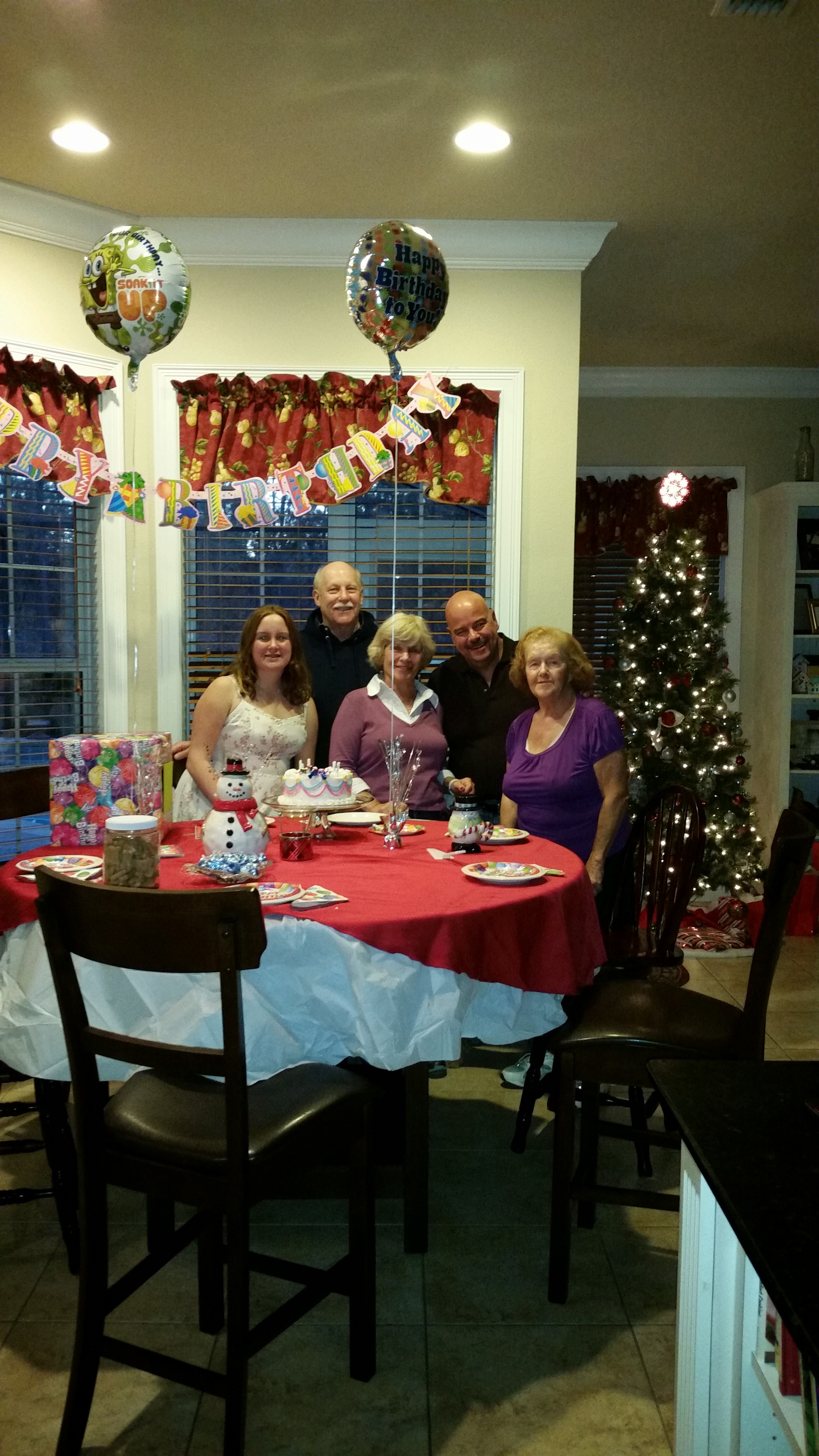 We were celebrating Carol Ann's lil sissy birthday Audrey, last year (12/14/2014).