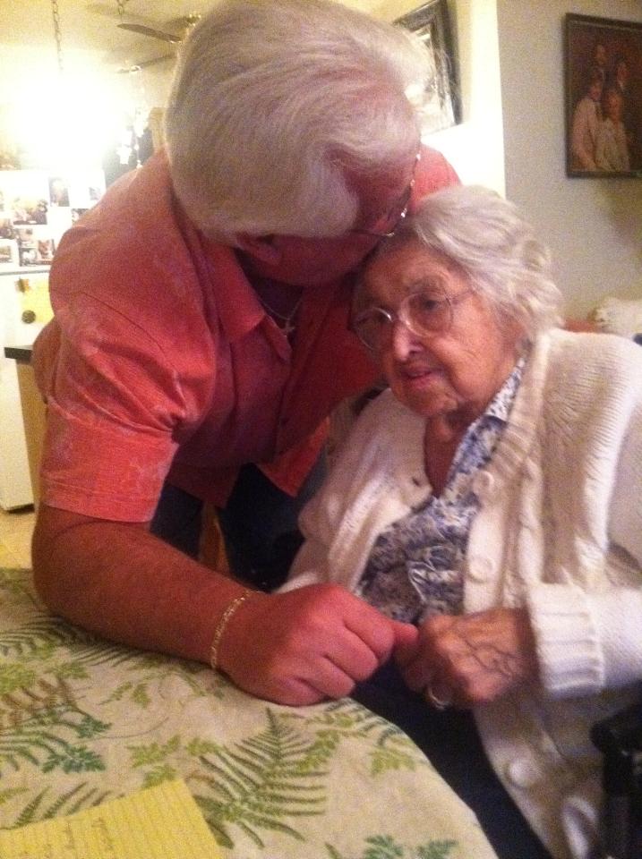 One of my favorite pictures with mom..........so sweet..........