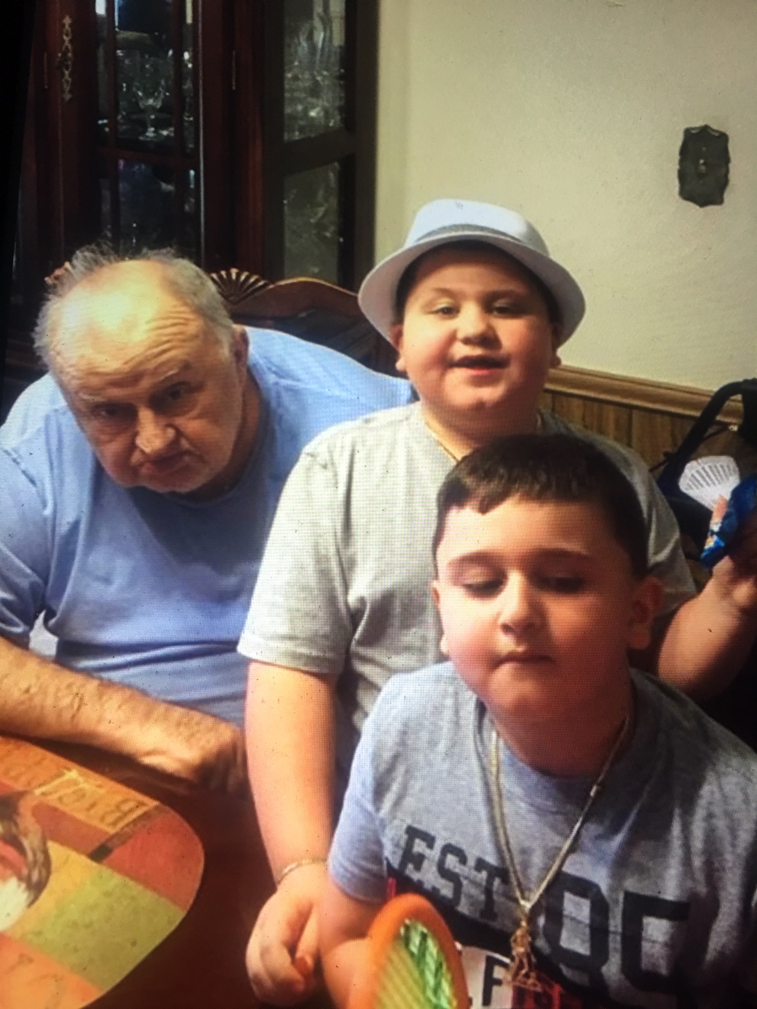 Here is dad with my boys his grandsons daddy adored them