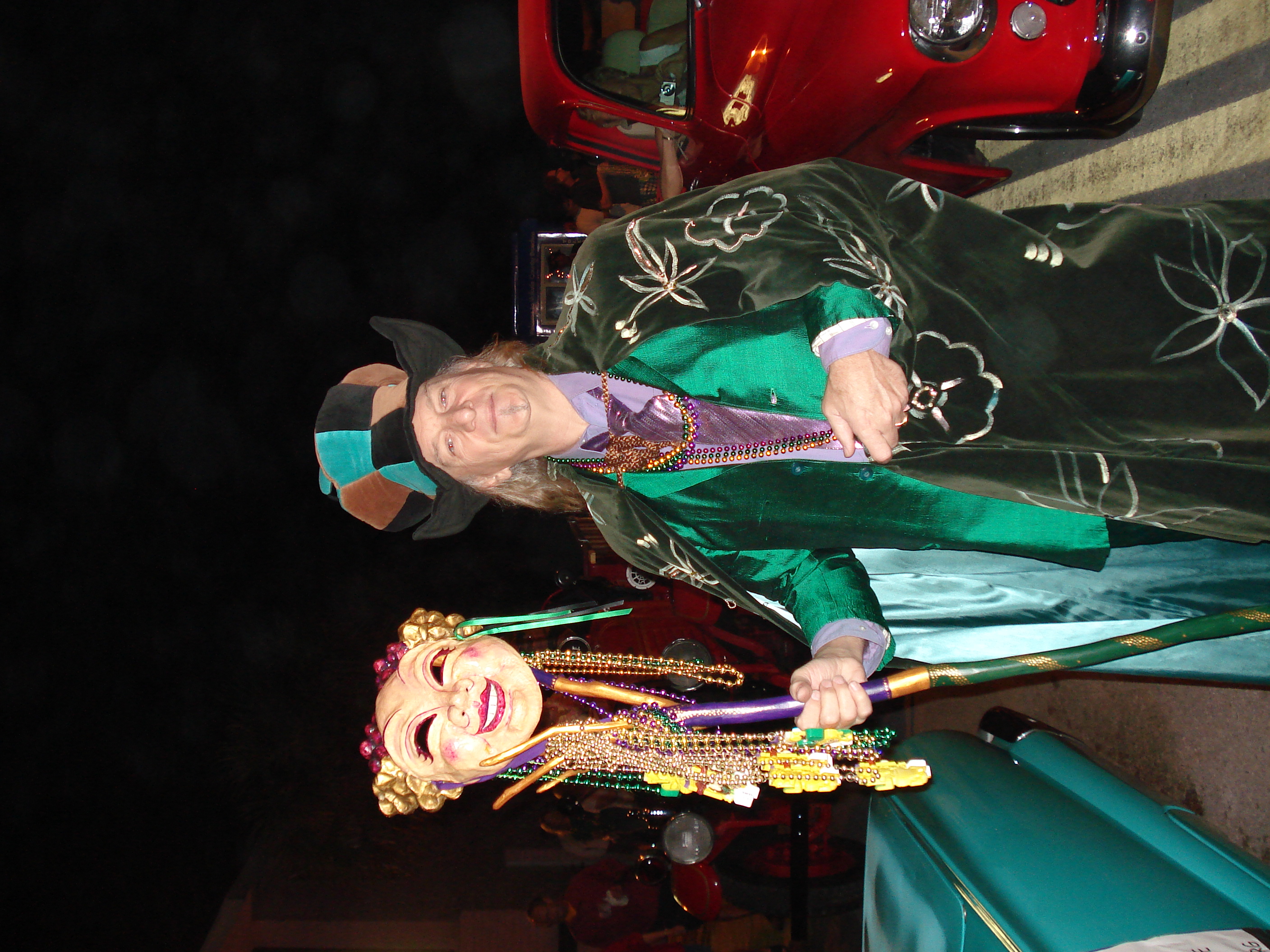John - ready to lead the first Mardi Gras Parade (with Adele - not in this photo) in 2008. Wonderful person, great artist and musician. He will be missed.