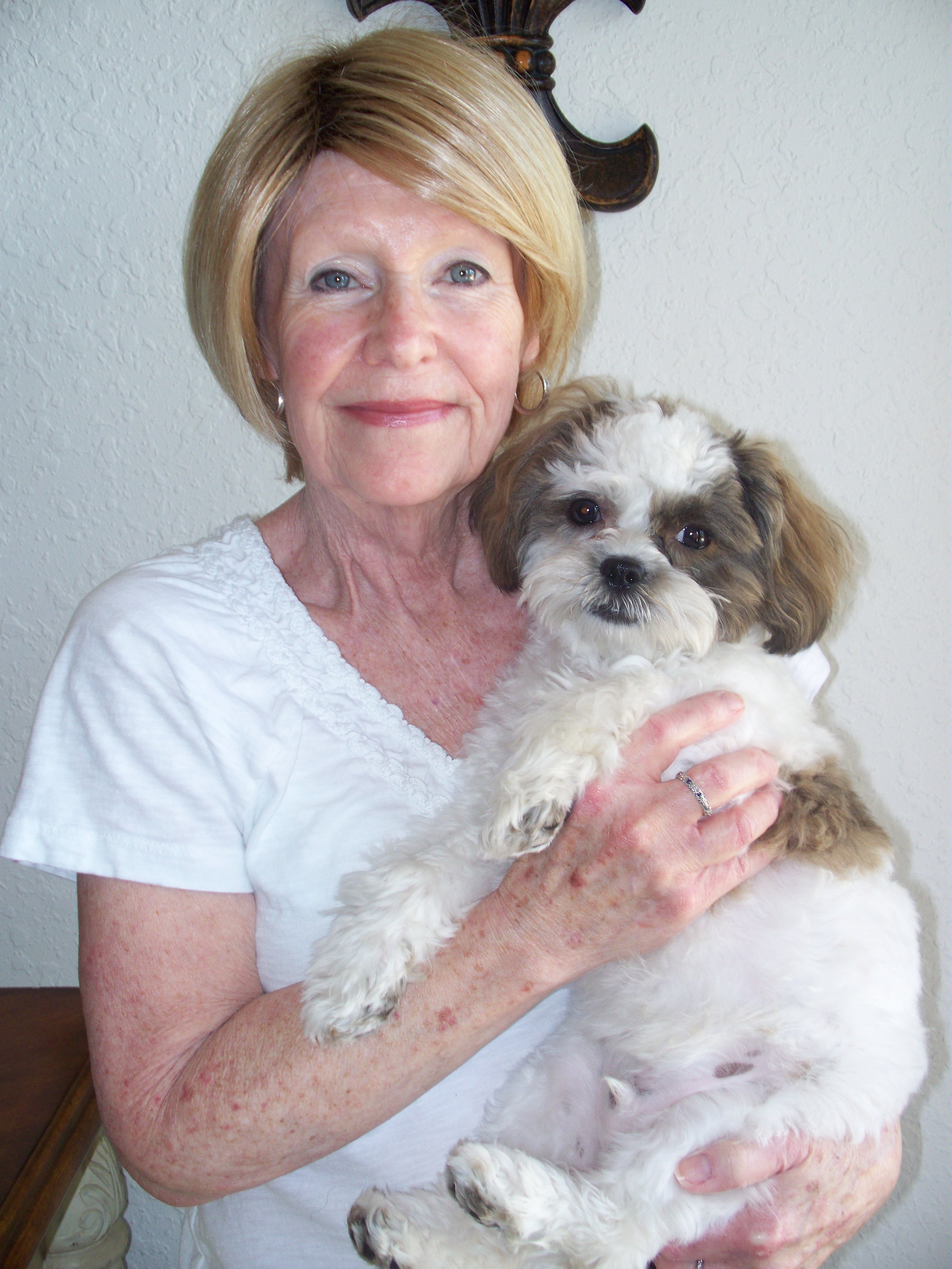 Sharon and her Ollie. He was with us in the hospice at the end. She loved the little guy. He brought her great joy.