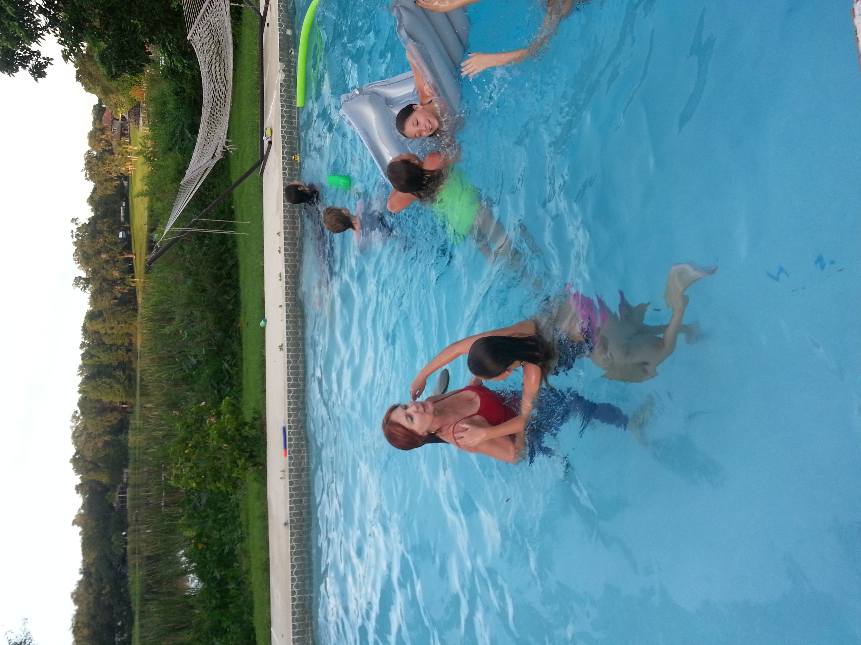 Fun time in the pool.