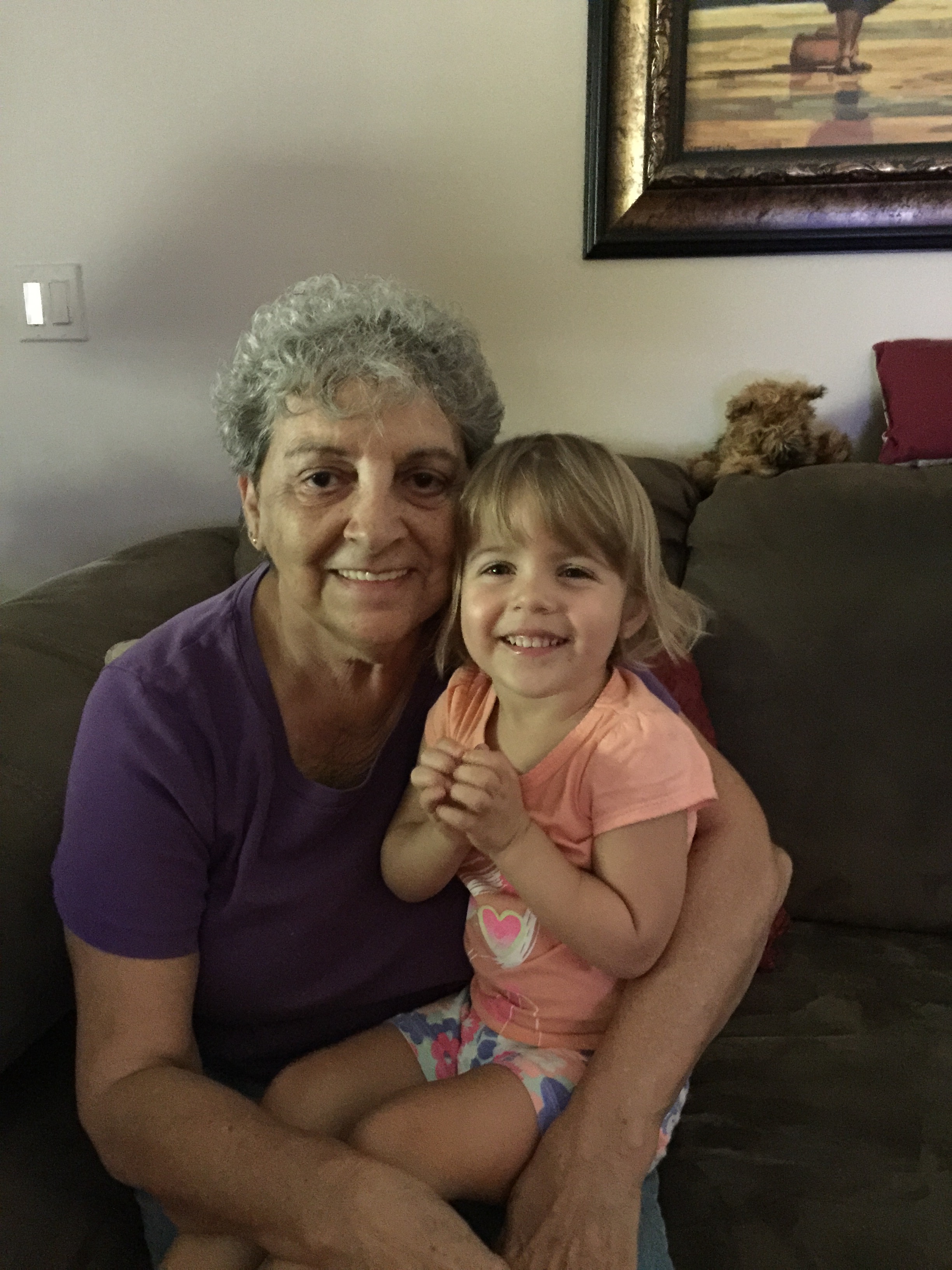 Jean with her first great grandchild.