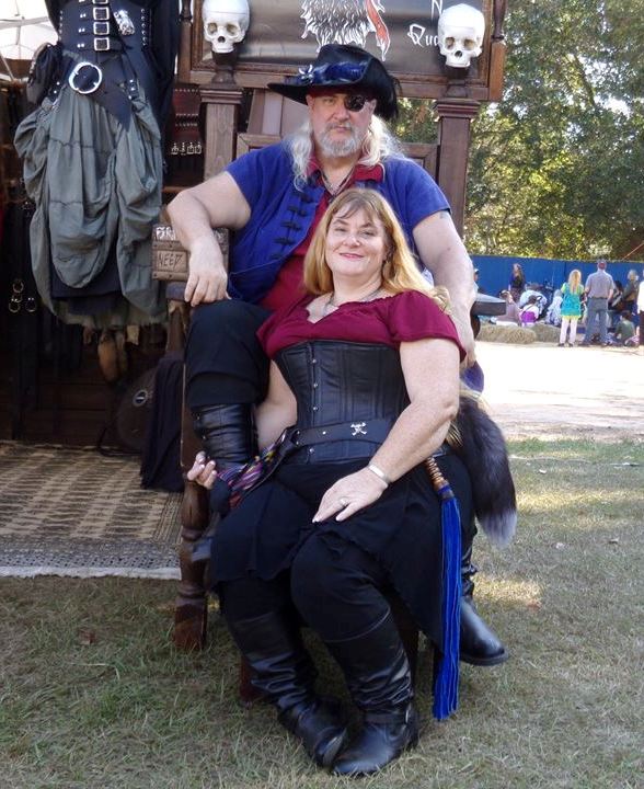 Our last picture together December 3, 2016. Orlando Inaugural Renaissance Faire.  Love you always My Pirate.
