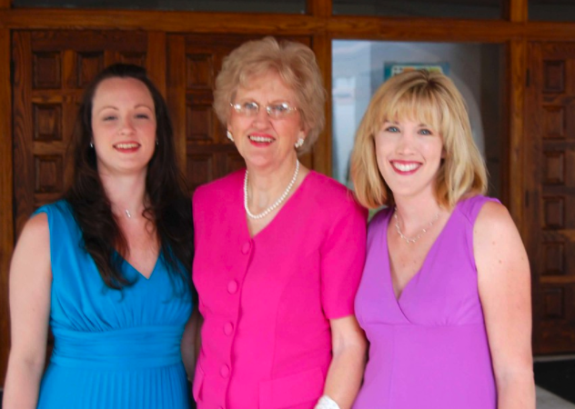 Joyce and granddaughters Lauren (left) and Karalynne (right)