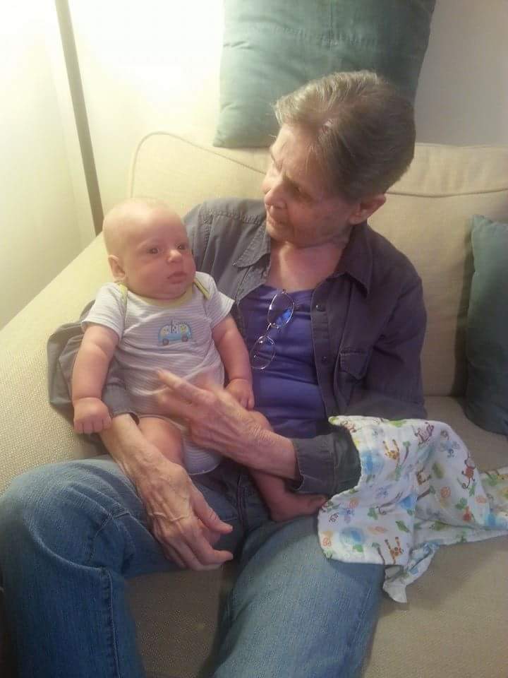 Grandmom meeting Ali Harold for the first time:)