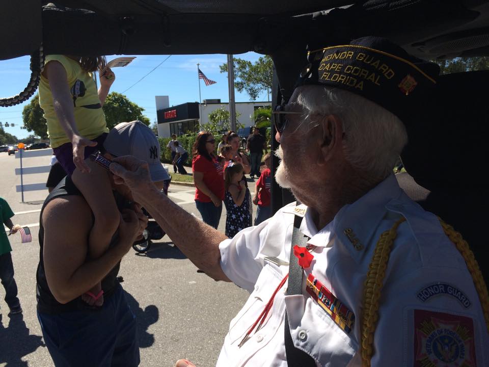 Mr. Beeman riding in my Jeep during the Veterans Day parade in Cape Coral in 2014. What an amazing man. I am so fortunate to have met Mr. Beeman and spend an afternoon with him. It was an honor I will hold dearly in my heart forever.