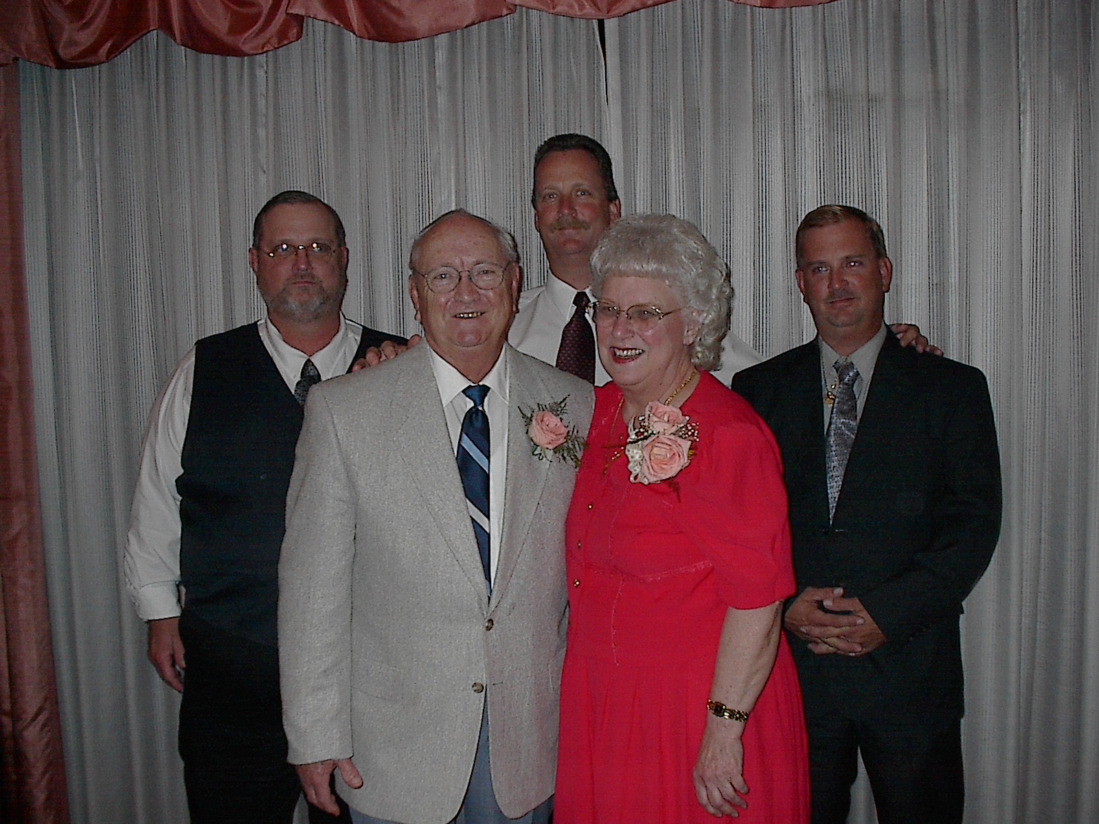 John and Betty and sons.  50th anniversary.