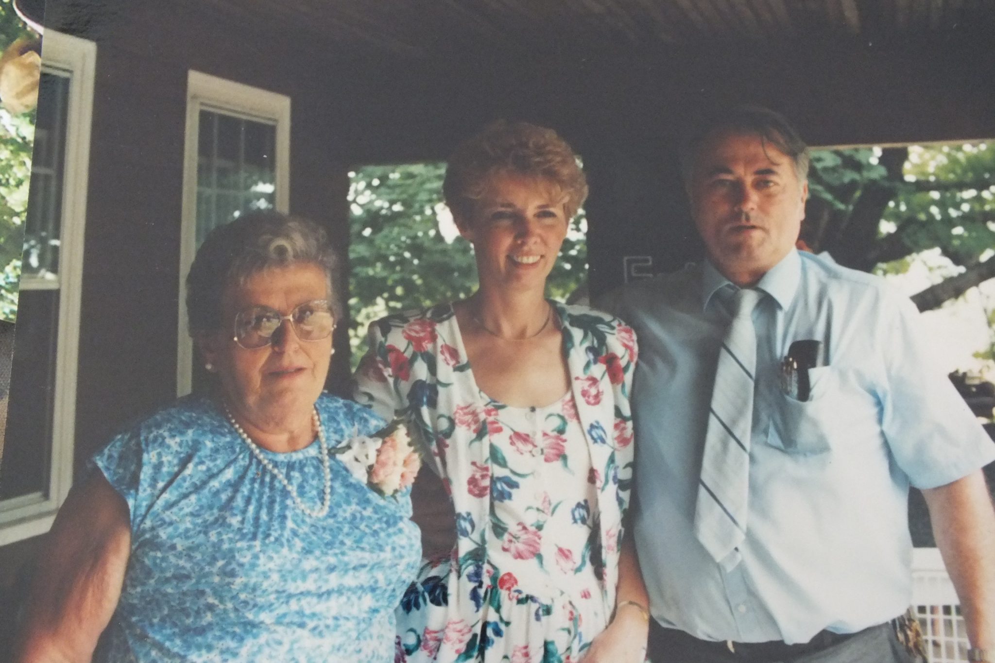 Lewis, his mom and wife Barbara in Jamestown RI