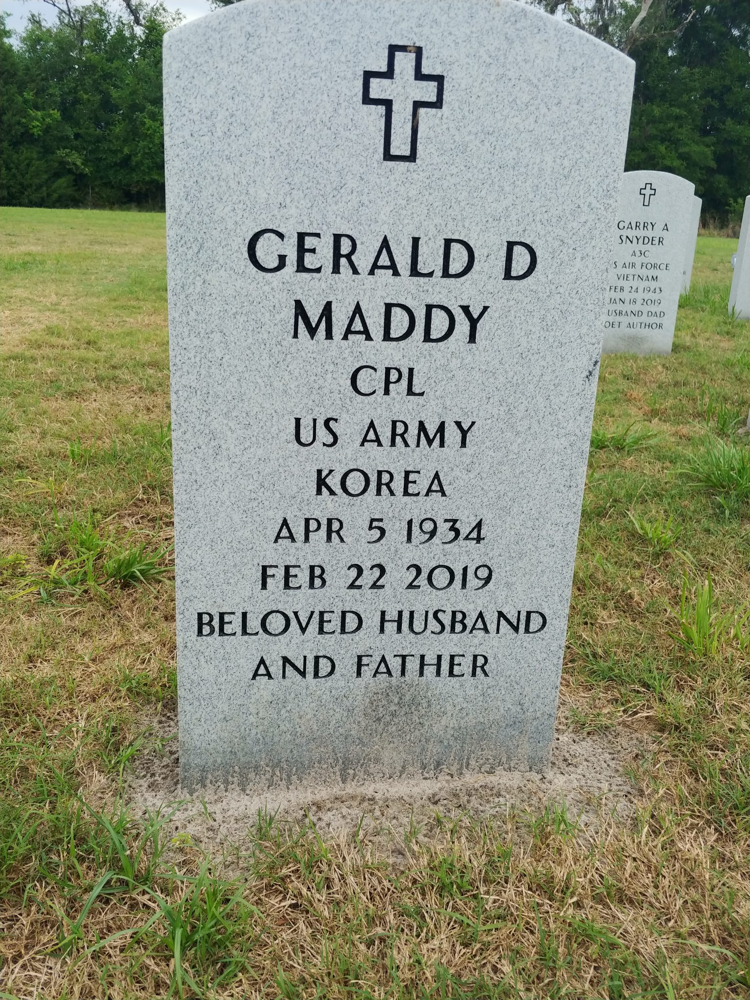 Gerald Maddy head stone
