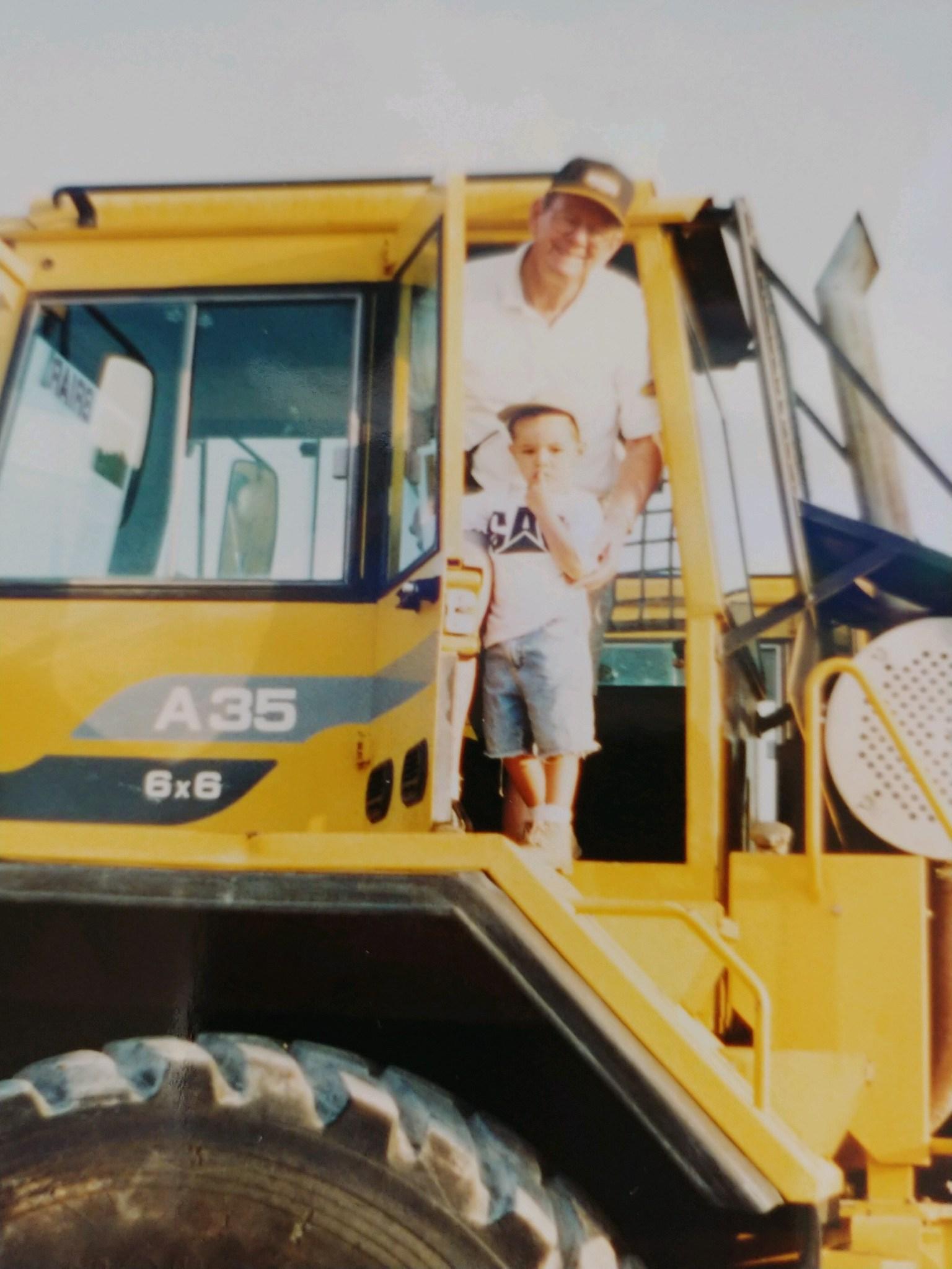 Everytime I look at tractors it reminds me of my childhood with you. Miss you and love you.