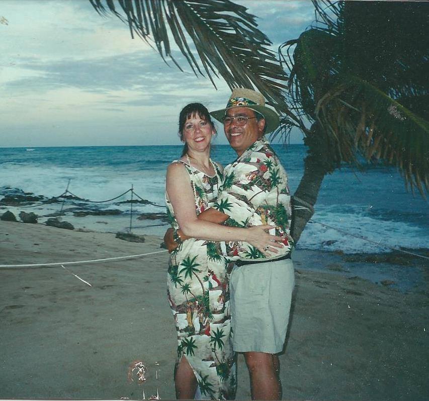 The happiest days of our lives.  Honeymoon in Hawaii 2000.<br />
Always and Forever you said. Didn't realize our forever wouldn't be that long. I will always love you.