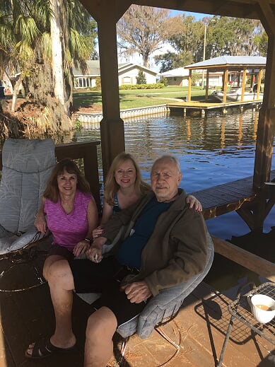 Keith with his daughter Michele and granddaughter Tanya February 2019.