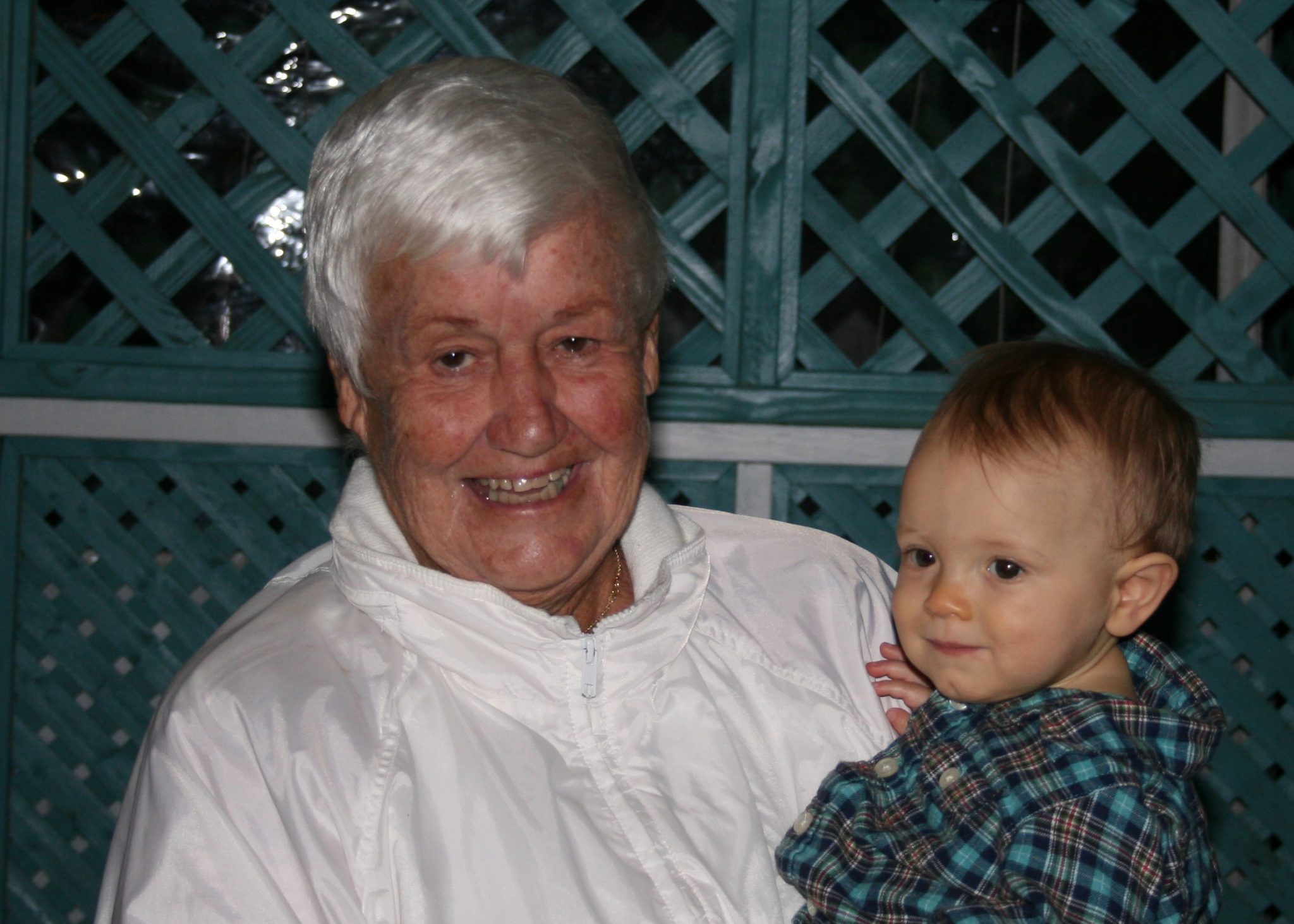 This is Aunt Pat with her Great-Nephew Mason Simmons