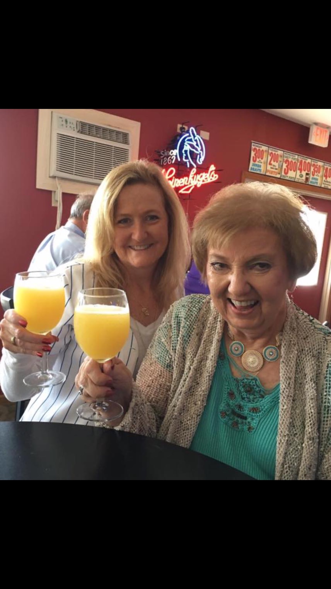 Enjoying mimosas during our trip to Chicago 2016. <br />
Love you Sandy!!