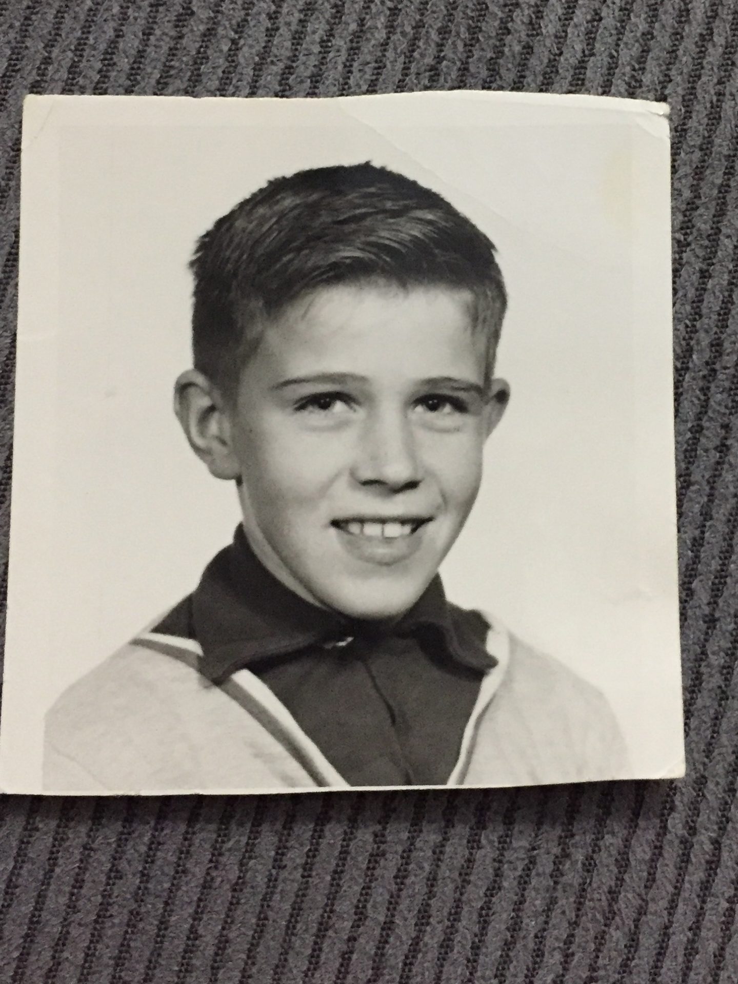 Found this school picture. Not sure of the date or how old he is.