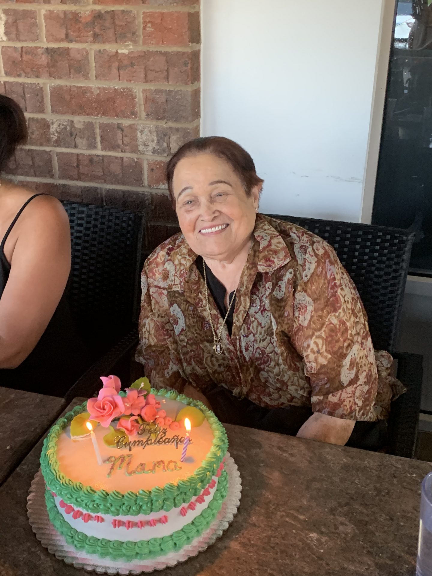Her last birthday celebration in April. 83 and glowing!