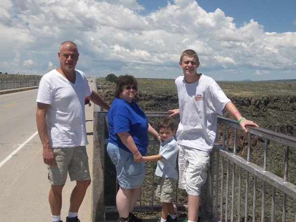 Greg, Bobby and friends on the bridge over the continental shelf in New Mexico.