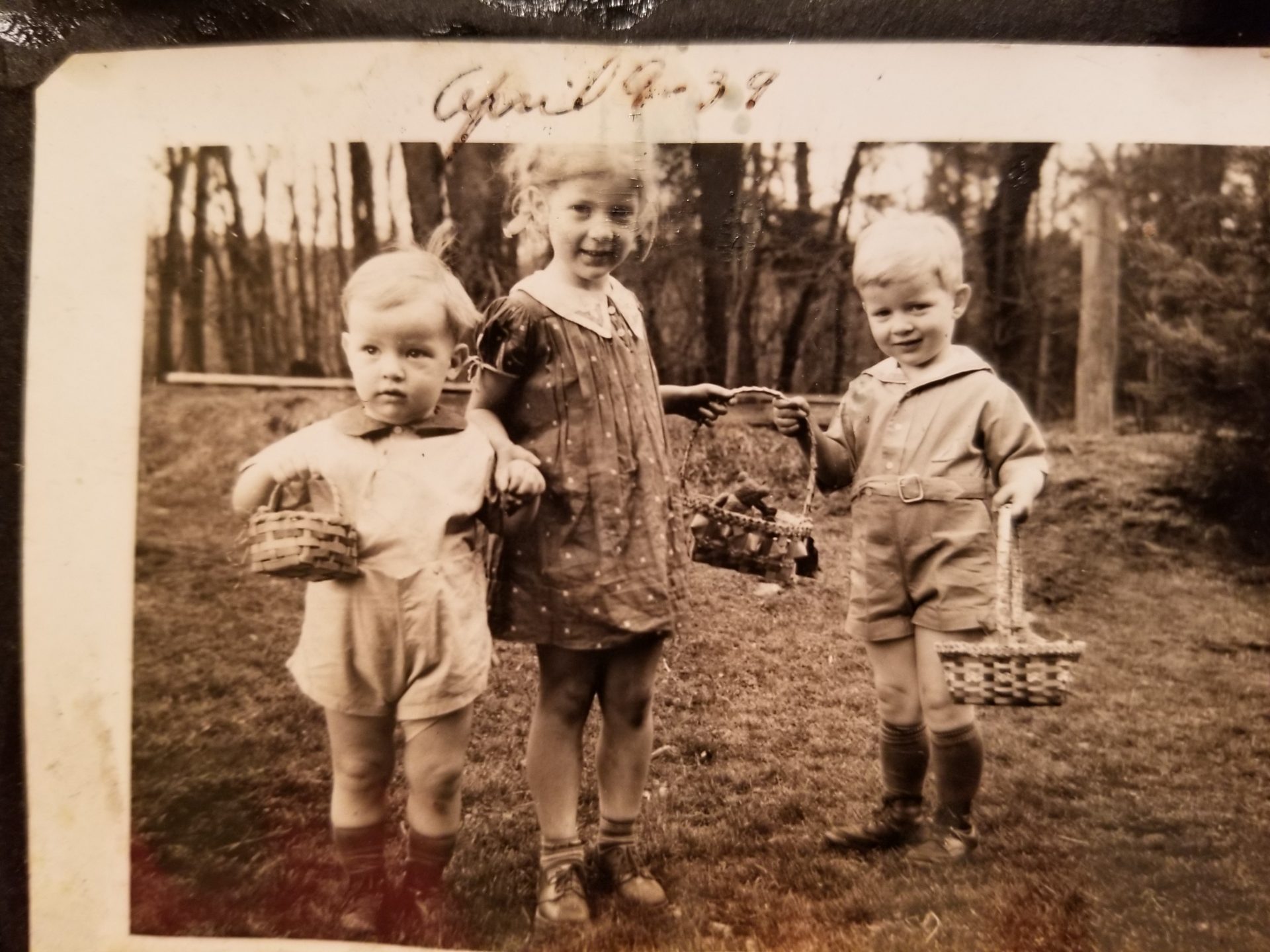George Bentz at 2 years old with sister Betty and brother John