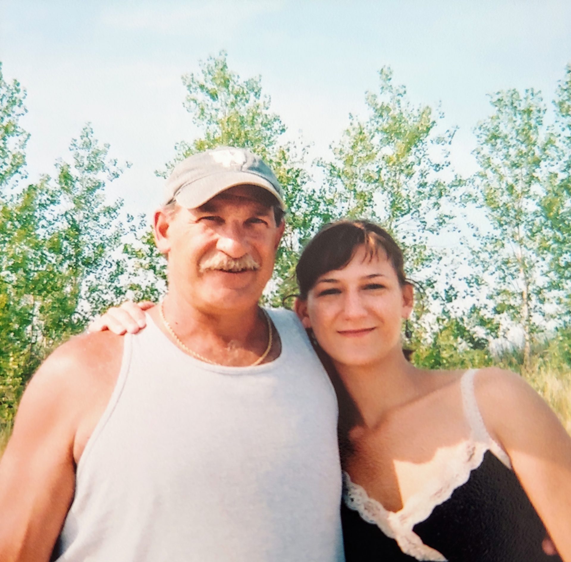 Crystal came to visit her dad.  Very nice picture of daughter and daddy