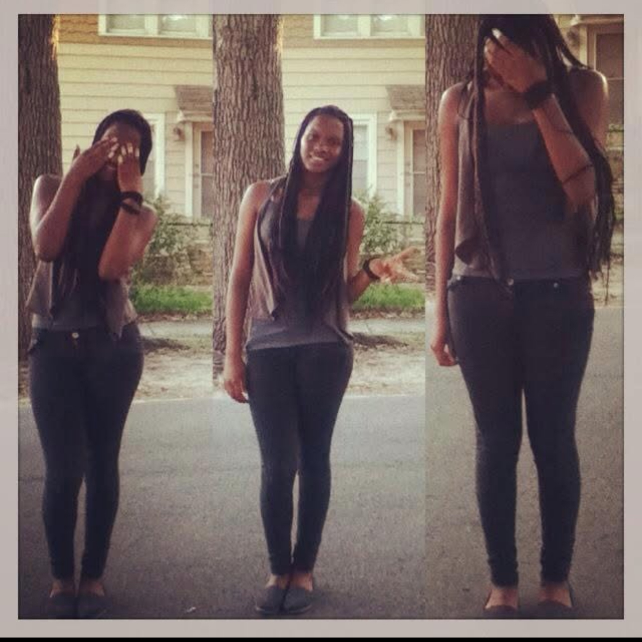 Deja in 2013 looking trendy and stylish as was the popular fashion at that time