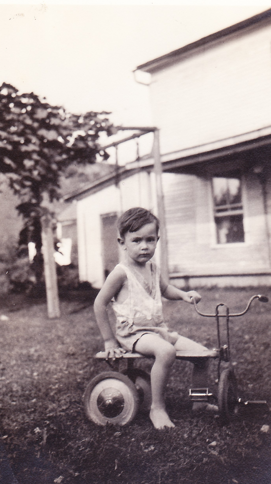 Dick on the family farm in Essex, Vermont, early 1930s