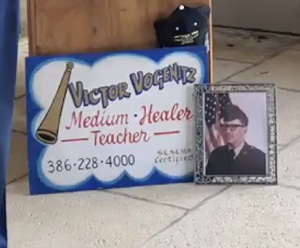 Victors’ Military Memorial service March 3, 2020. <br />
That’s his sign that hung in the window at the cottage ❤️