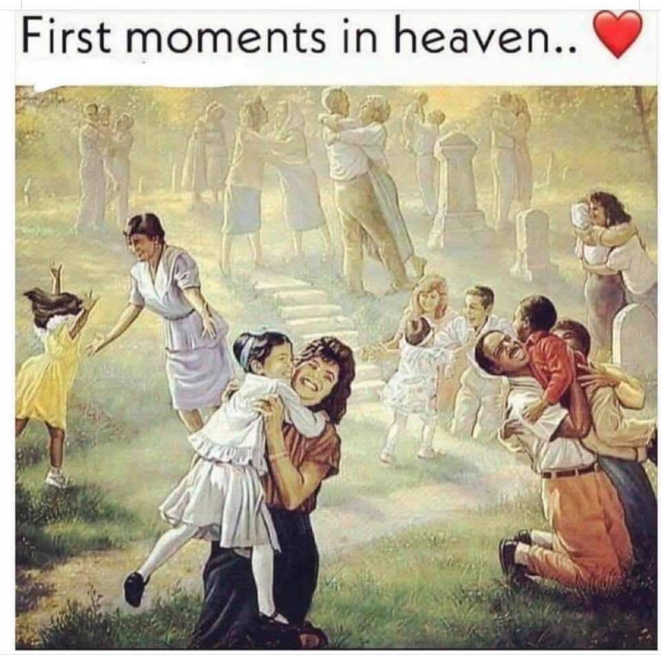 First moments in heaven. 