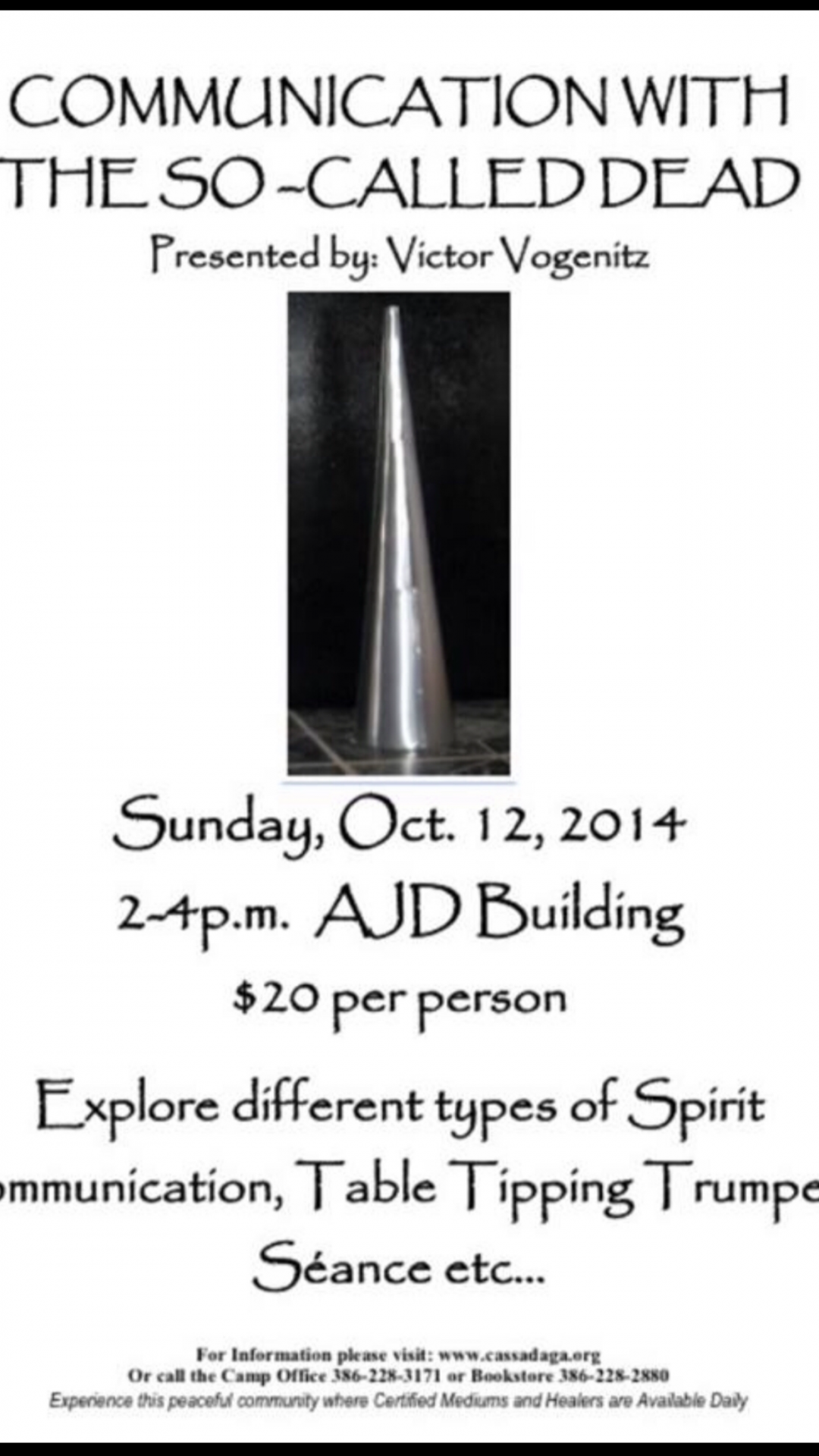 One of Victor's class flyers.