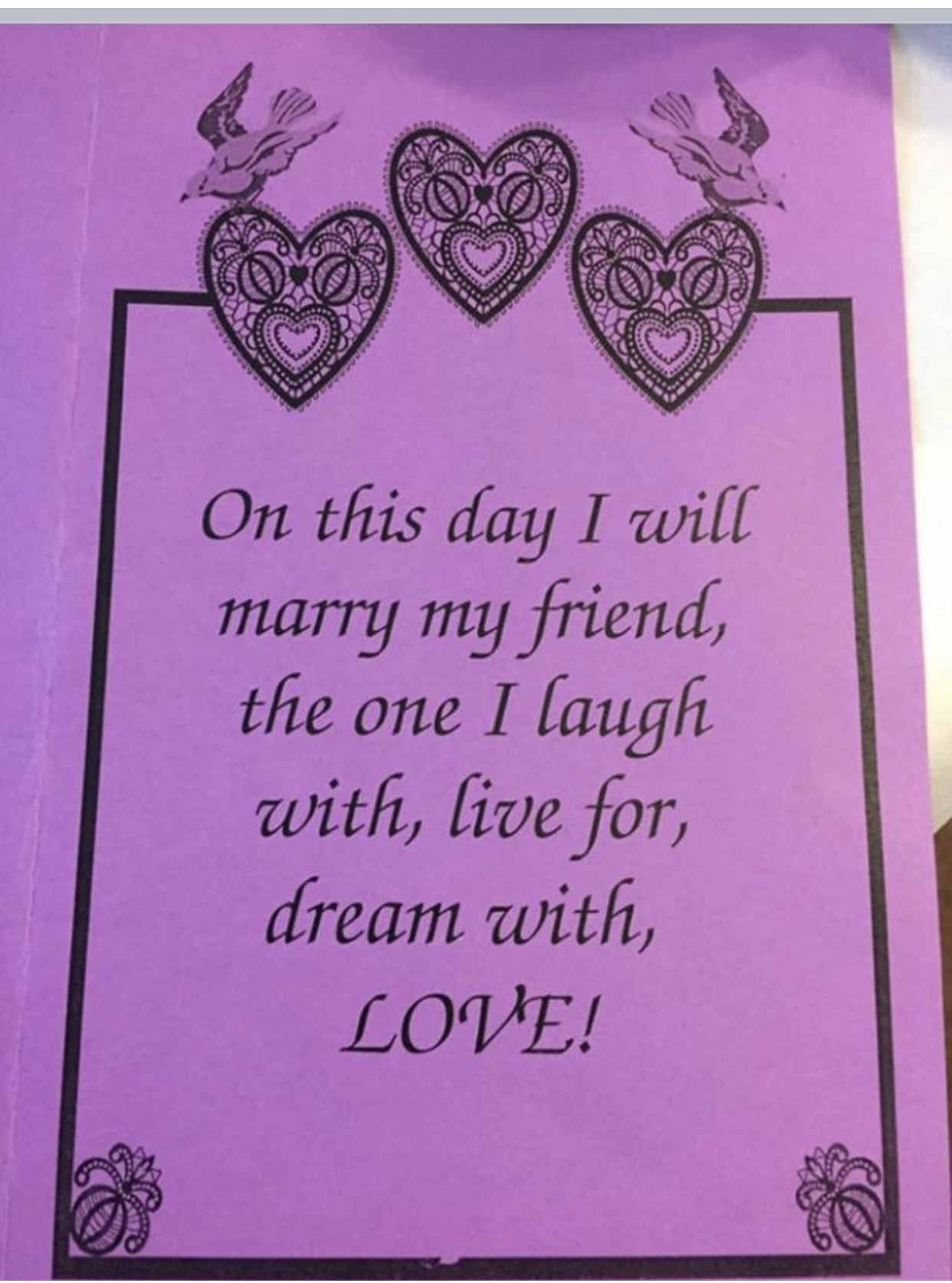 These are our wedding invitations page 1