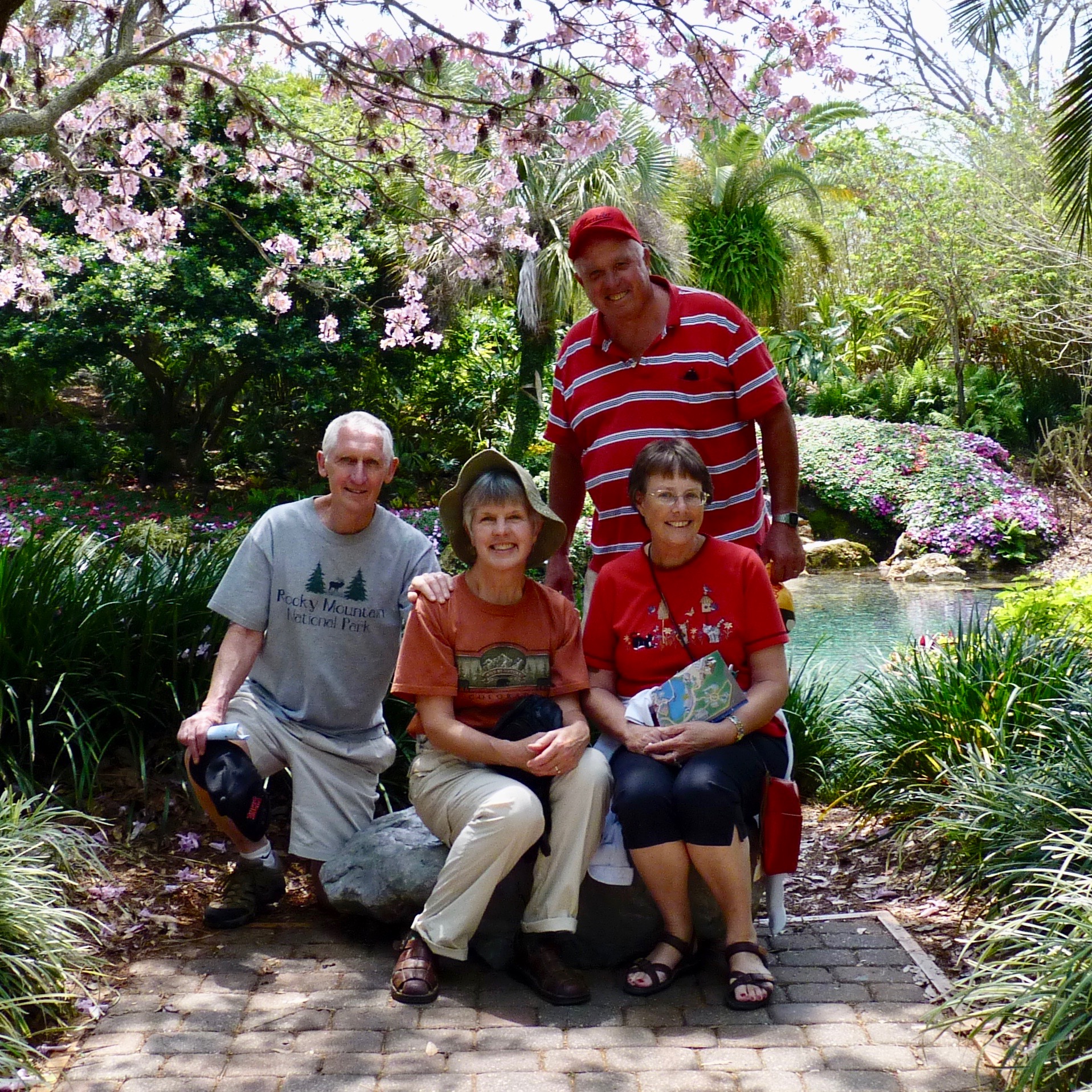 Here's Art on a beautiful Florida day at Sea World with Jim, Gini, and Diane.  A precious memory.